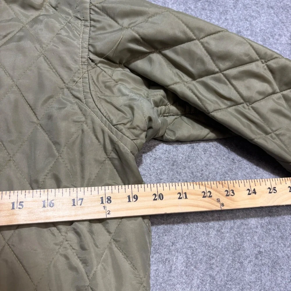 Vintage Military Quilted Liner Jacket Olive Green Diamond Quilt Utility Layer